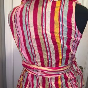 LAUREN LINEN WRAP BLOUSE